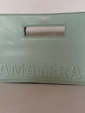 Embossed Amateras Mint Green Clutch